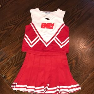 Red Cheerleading skirt and top. Sz. XS